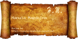 Hanula Magdolna névjegykártya