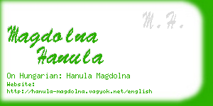 magdolna hanula business card